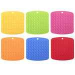 Silicone Pot Holder 6PCS Silicone Trivet Mat, Pot Holder,Trivets,Hot Mitts,Spoon Rest And Garlic Peeler Non Slip,442 F Heat Resistant,Thick And Flexible,FDA