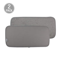 Y.VN 9 by 18-Inch Microfiber Dish Drying Mat -2 pack, Grey