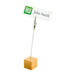 Table Card Holder, Number Holder, Name Holder - Bamboo - Metal Clip - 5" - 100ct Box - Restaurantware