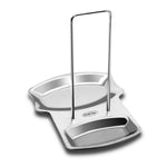 Sunnyac 2 in 1 Stainless Steel Utensil Rest Lid cook Spoon Holder , Kitchen Accessories Utensil Lid Holder , Dishwasher Safe .