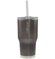 REDUCE COLD-1 Tumbler - 30oz Stainless Steel Tumbler With Straw & Lid - Reduce Insulated Tumbler Keeps Drinks Hot & Cold, Ideal for Water & Tea - A Perfect Coffee Travel Mug For the Office, Car & Home