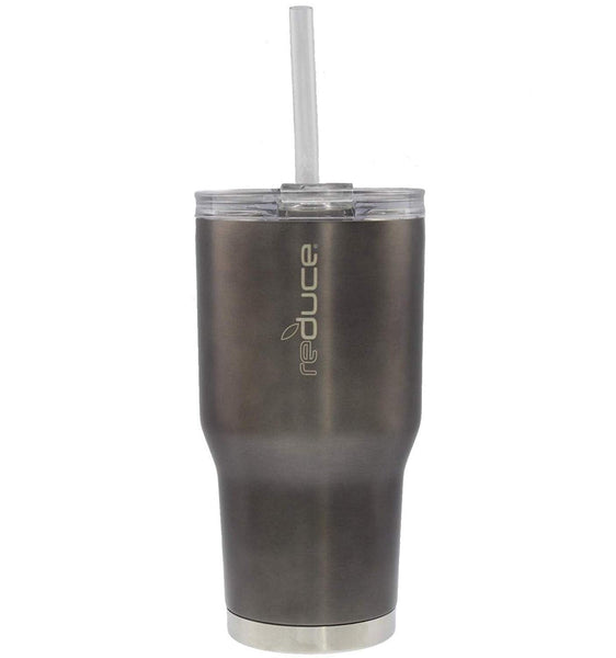 REDUCE COLD-1 Tumbler - 30oz Stainless Steel Tumbler With Straw & Lid - Reduce Insulated Tumbler Keeps Drinks Hot & Cold, Ideal for Water & Tea - A Perfect Coffee Travel Mug For the Office, Car & Home