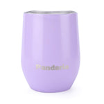 Pandaria 12 oz Stainless Steel Stemless Wine Glass Tumbler with Lid, Double Wall Vacuum Insulated Travel Tumbler Cup for Wine, Coffee, Drinks, Champagne, Cocktails, Purple