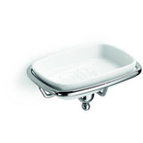 LB Venessia Wall Mounted Soap Dish Holder Porcelain Tray  Soap Holder - Chrome