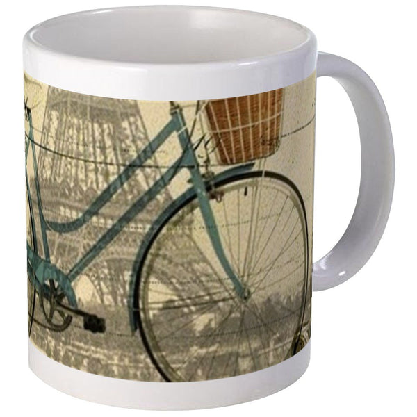 CafePress - Eiffel Tower Paris Bike Mugs - Unique Coffee Mug, Coffee Cup