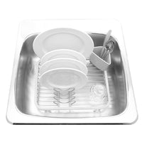 Explore umbra sinkin dish drying rack dish drainer kitchen sink caddy with removable cutlery holder fits in sink or on countertop white