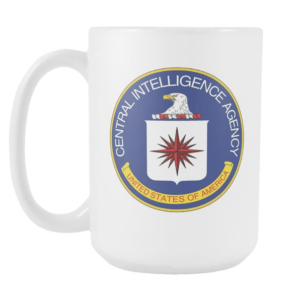 Coffee Mug C.I.A Central Intelligence Agency White Ceramic 15 oz Coffee Mug / Tea Cup United States USA CIA Coat of Arms made in the USA