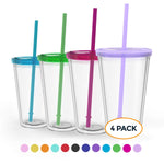 Maars Classic Insulated Tumblers 16 oz. | Double Wall Acrylic | 4 pack