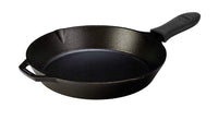 Lodge Seasoned Cast Iron Skillet with Hot Handle Holder - 12” Cast Iron Frying Pan with Silicone Hot Handle Holder (BLACK)