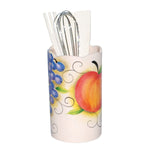 Lorren Home Trends Fruit Design Utensil Holder, Orange