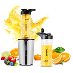 Personal Juicer Blender - Portable Juicer Blender Single Serve Blender Food Processor Combo 23oz High Speed Countertop Blender With Travel 2 Sport Bottles BPA-Free Food Fruit Processor