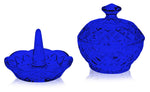 Shannon Crystal Two Piece Vanity Jewelry/Trinket Holder - Full Color Cobalt Blue - Additional Vibrant Colors Available by TableTop King