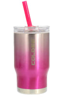 REDUCE COLDEE 14oz Stainless Steel Tumbler - Small Insulated Cup With Straw - Insulated Cups Are Ideal for Toddlers/Kids, Includes Clear Lid and Straw & 3-in-1 Lid - Portable, Fits Car Cupholders