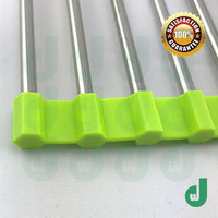 DW Roll-up Drying Rack Stainless Steel Foldable Over Sink Rack Green Silver Kitchen Safe Neat Clean Flexible Space Saving FREE Silicone Spatula And Brush Set