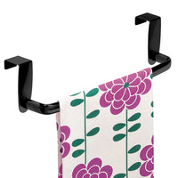 mDesign Over-the-Cabinet Kitchen Dish Towel Bar Holder - 9", Black