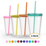 Maars Classic Insulated Tumblers 16 oz. | Double Wall Acrylic | 4 pack