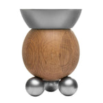 Sagaform Oak and Metal Scandinavian Candle Holder