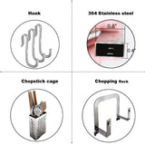 Storage organizer 304 stainless steel dish dryer rack cutting board holder and kitchen dish drainer for kitchen counter top silver 17 3x6 1x13 5inch