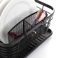 Cheap asdomo dish drying rack stainless steel dishes drainer with detachable drainboard rustproof organizer utensils holder for kitchen counter