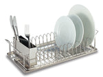 Deluxe Dish Drainer Drying Rack with Utensil Holder and Drain Board