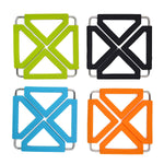 Good Bag Multipurpose Silicone Pot Holders Stainless Steel Kitchen Table Mats Pot Holders Trivet Hot Pads Mat Placemats -Set of 4