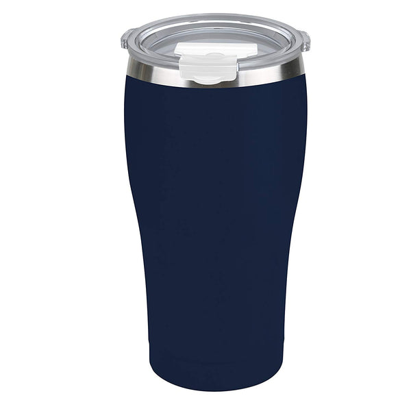 Tahoe Trails 20 oz Stainless Steel Tumbler Vacuum Insulated Double Wall Travel Cup With Lid, Dark Denim