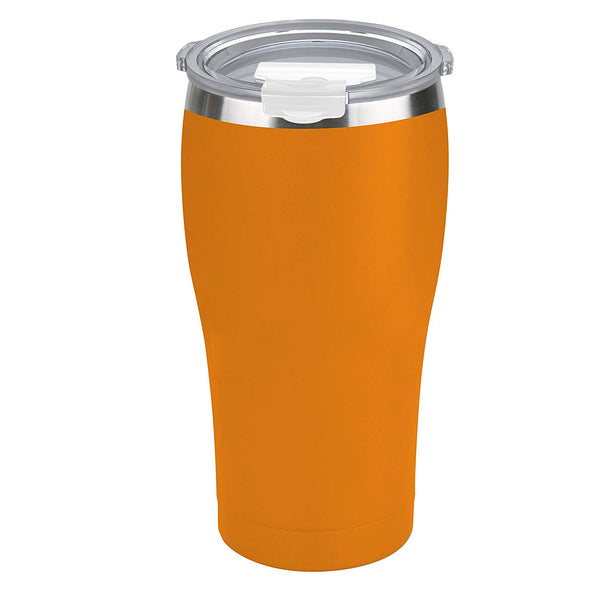 Tahoe Trails 10 oz Stainless Steel Tumbler Vacuum Insulated Double Wall Travel Cup with Lid, Orange