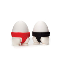 Sumo Eggs - Soft or Hard Boiled Egg Cup Holders (Set of 2) Sumo Design - Utensil Kitchen Decor by Peleg Design