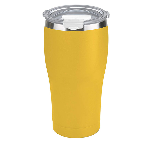 Tahoe Trails 20 oz Stainless Steel Tumbler Vacuum Insulated Double Wall Travel Cup With Lid, Empire Yellow