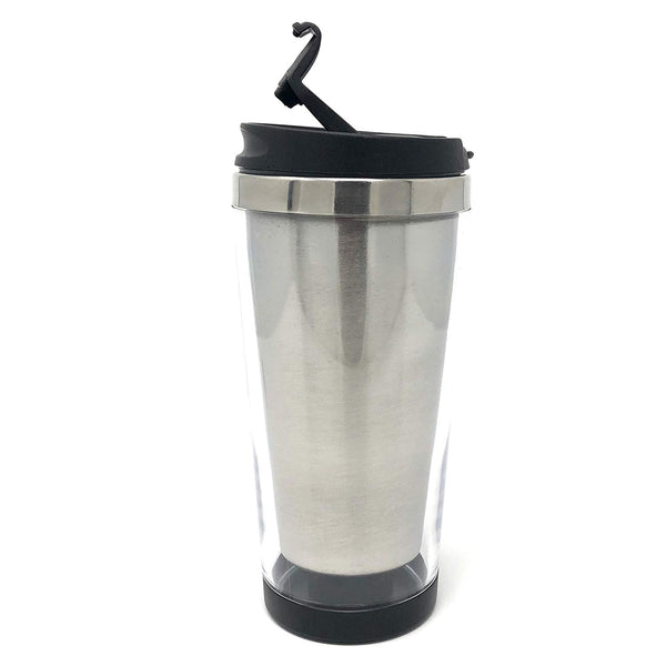 Engy DIY 16 oz Photo Insert Travel Tumbler Coffee Mug Tea Cup Stainless Steel With Plastic Lid