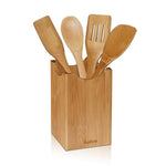 FURINNO Dapur Bamboo Kitchen Utensil with Holder, Natural