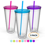 Maars Insulated Travel Tumblers 32 oz. | Double Wall Acrylic | 3 Pack