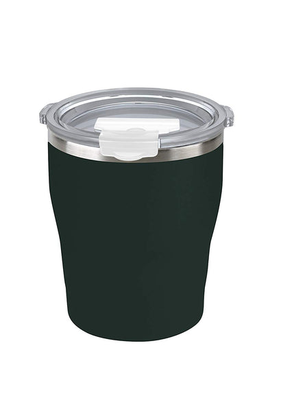 Tahoe Trails 10 oz Stainless Steel Tumbler Vacuum Insulated Double Wall Travel Cup With Lid, Dark Green