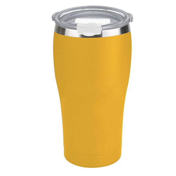 Tahoe Trails 30 oz Stainless Steel Tumbler Vacuum Insulated Double Wall Travel Cup With Lid, Empire Yellow
