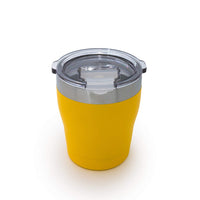 Tahoe Trails 10 oz Stainless Steel Tumbler Vacuum Insulated Double Wall Travel Cup With Lid, Yellow