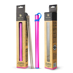 finessCity Titanium Chopsticks Extra Strong Ultra Lightweight Professional (Ti), Chopsticks Comes Free Aluminium Case (Pink)