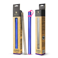 finessCity Titanium Chopsticks Extra Strong Ultra Lightweight Professional (Ti), Chopsticks Comes Free Aluminium Case (Purple)