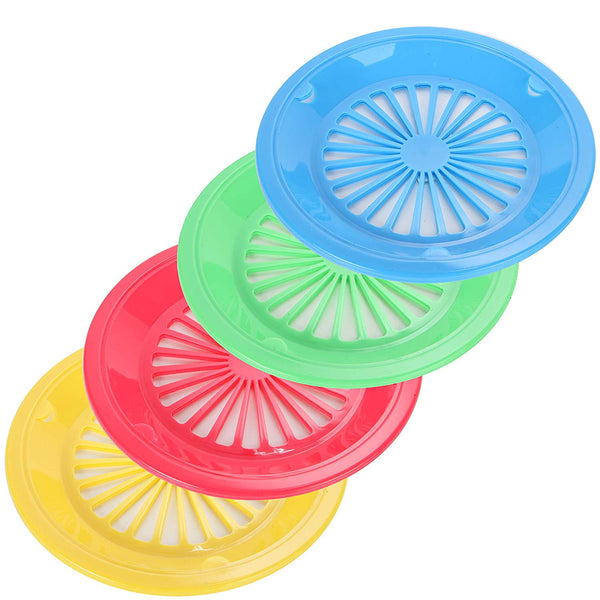 10" Reusable Plastic Paper Plate Holders - Set of 12