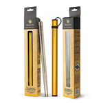 Titanium Chopsticks (NEW CASES) Extra Strong Ultra Lightweight Professional (Ti), Chopsticks Comes with Exclusive Quality Free NEW Aluminium Case (Golden)