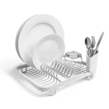 Featured umbra sinkin dish drying rack dish drainer kitchen sink caddy with removable cutlery holder fits in sink or on countertop white