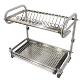 Probrico Wall Mounted Dish Drainer Rack Stainless Steel 23.6 inch Dish Drying Rack Plates Bowls Storage Organizer Holder