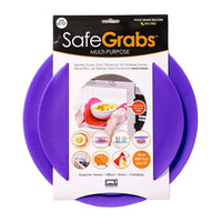 Safe Grabs Seen on Shark Tank: Multi-Purpose Silicone Microwave Mat, BPA Free Kitchen Tool, Set of 2, Purple