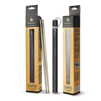 Titanium Chopsticks (NEW CASES) Extra Strong Ultra Lightweight Professional (Ti), Chopsticks Comes with Exclusive Quality Free NEW Aluminium Case (Black)