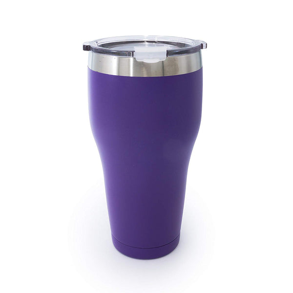 Tahoe Trails 30 oz Stainless Steel Tumbler Vacuum Insulated Double Wall Travel Cup With Lid, Purple