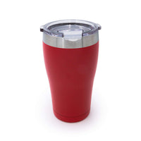 Tahoe Trails 16 oz Stainless Steel Tumbler Vacuum Insulated Double Wall Travel Cup With Lid, Red