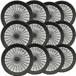 Budays Mart: Pack of 12- 9" Reusable Black Plastic Paper Plate Holder