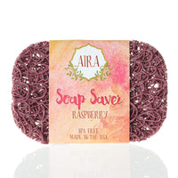 Aira Soap Saver - Soap Dish & Soap Holder Accessory - BPA Free Shower & Bath Soap Holder - Drains Water, Circulates Air, Extends Soap Life - Easy to Clean, Fits All Soap Dish Sets - Raspberry