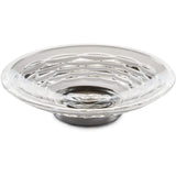 Luxe Freestanding Round Soap Dish Holder Tray Soap Holder, Hand Blown Glass