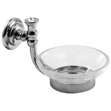 GM Luxury Brilla Crackled Glass Wall Mounted Soap Dish Holder Tray Soap Holder