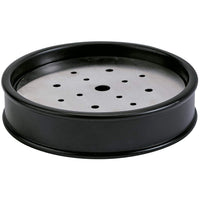 Barril Black Resin and Stainless Steel Soap Dish Holder Tray, Soap Saver
